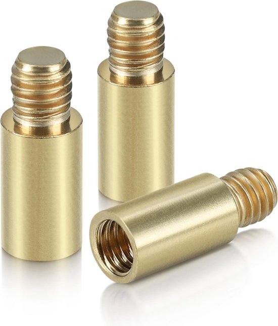 kwmobile gewichtjes voor dartpijlen - Set van 3 in goud - 1,5 gram - Voor 2BA pijlen - Verhoogt gewicht van je dartpijlen van Merkloos