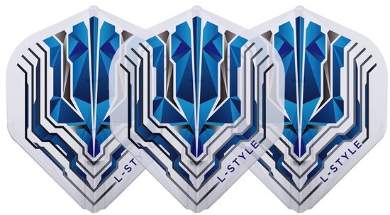 L-Style Champagne Flight EZ L1 Standard Origin Series Clear Blue - Dart Flights
