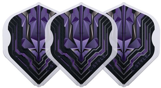 L-Style Champagne Flight EZ L1 Standard Origin Series Clear Purple - Dart Flights