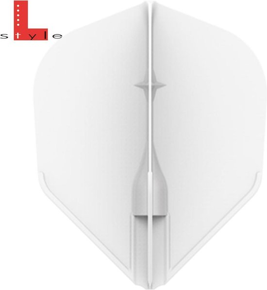 L-Style Champagne Flight EZ L3 Shape White - Dart Flights van Merkloos