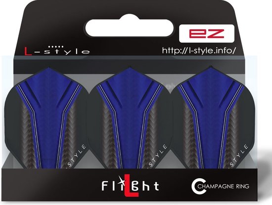 L-Style Champagne L1 EZ Standard Inception Blue - Dart Flights van L-Style