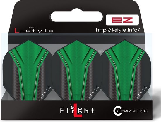 L-Style Champagne L1 EZ Standard Inception Green - Dart Flights van L-Style