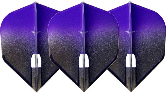 L-Style Champagne L3 Shape 2-Tone BK×Purple - Dart Flights