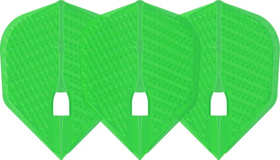 L-Style Champagne L3 Shape Dimple Lime Green - Dart Flights van Merkloos