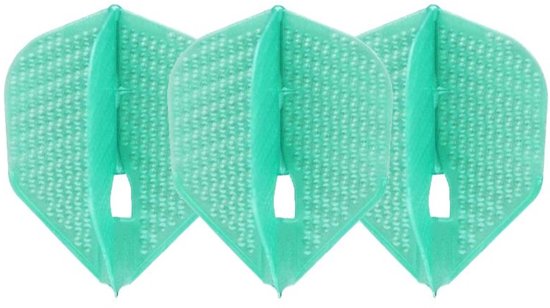 L-Style Champagne L3 Shape Dimple Pearl Emerald - Dart Flights van Merkloos