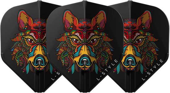 L-Style EZ L1 Almudena Fajardo Black - Dart Flights van Merkloos