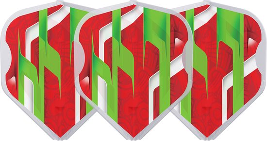 L-Style EZ L1 Mamo Series Red Clear White - Dart Flights van L-Style