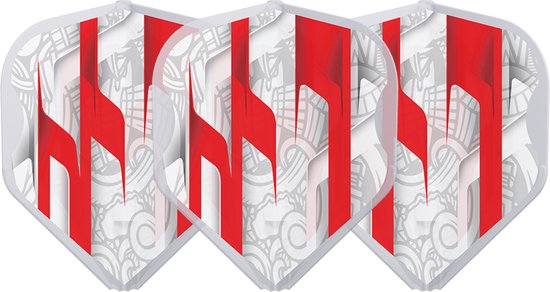 L-Style EZ L1 Mamo Series White Clear White - Dart Flights van Merkloos