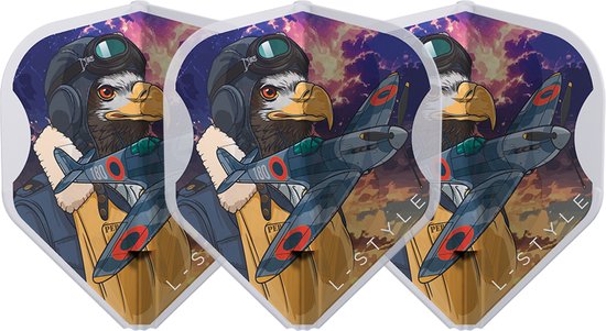 L-Style EZ L1 Ricardo Perez Clear White - Dart Flights van Merkloos