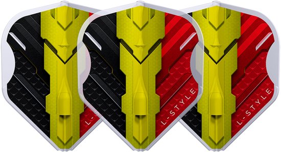 L-Style EZ L1 V-Series V1 Belgium Clear White - Dart Flights van L-Style