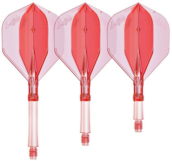 L-Style L-System L1 Clear Red - Dart Flights van L-Style