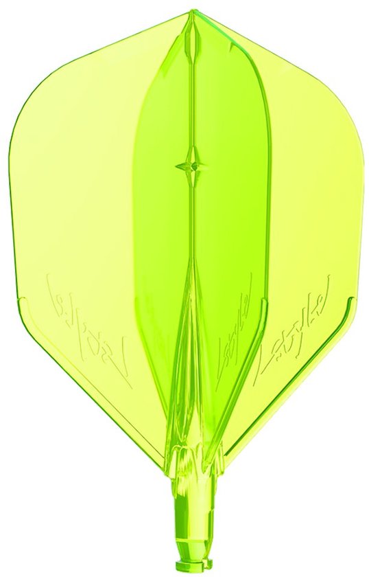 L-Style L-System L3 Clear Neon Yellow - Dart Flights van L-Style