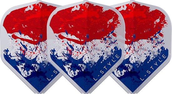 L-Style L1 EZ Jelle Klaasen V6 Clear White - Dart Flights van Merkloos