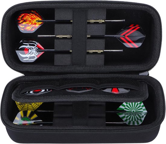 Lebakort Hard Case Dart Flights Pouch for 6 Pieces Steel Darts or Soft Tip, Built-in Storage Tubes and Pockets for - ShopVlot
