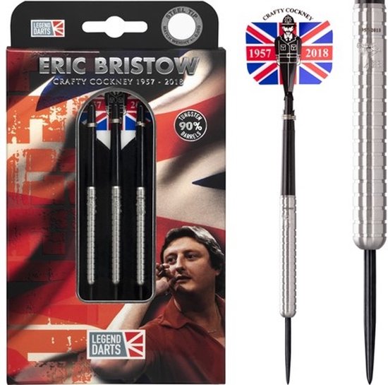 Legend Darts Eric Bristow Crafty Cockney Silver Ringed 90% - Dartpijlen