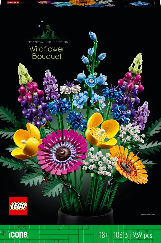 LEGO Icons Wilde Bloemen Boeket Bouwset voor Volwassenen, Botanical Collection - 10313 van LEGO