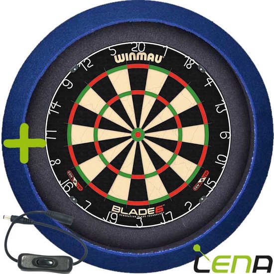 LENA Dartbordverlichting Basic (Blauw ) + Schakelaar van Lena