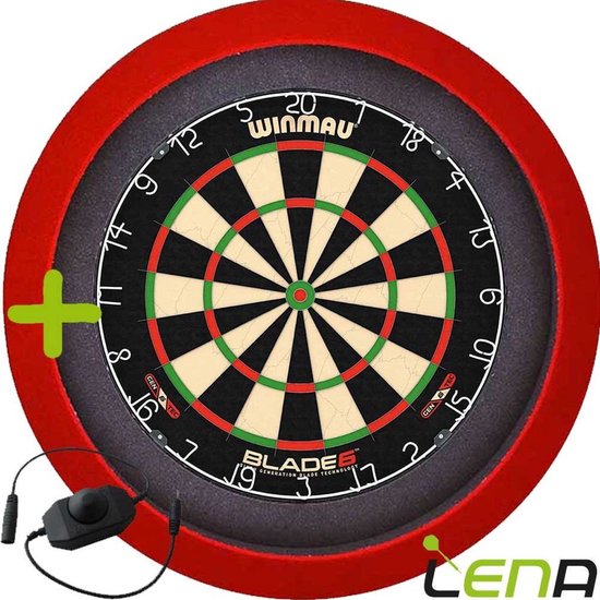 LENA Dartbordverlichting Basic (Rood ) + Dimmer van Lena