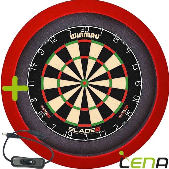 LENA Dartbordverlichting Basic (Rood ) + Schakelaar van Lena