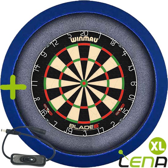 LENA Dartbordverlichting Basic XL (Blauw ) + Schakelaar van Lena