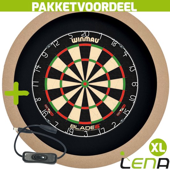 LENA Dartbordverlichting Basic XL (Plain ) + Schakelaar van Lena