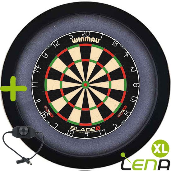LENA Dartbordverlichting Basic XL (Zwart ) + Dimmer van Lena