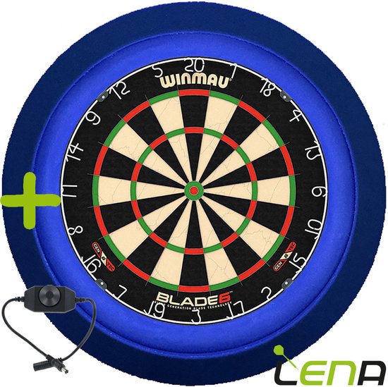 LENA Dartbordverlichting Deluxe (Blauw ) + Dimmer van Lena