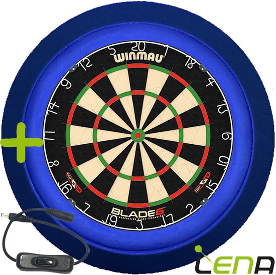 LENA Dartbordverlichting Deluxe (Blauw ) + Schakelaar van Lena