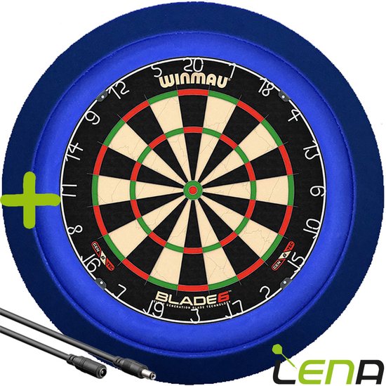 LENA Dartbordverlichting Deluxe (Blauw ) + Verlengkabel (2.5m1) van Lena