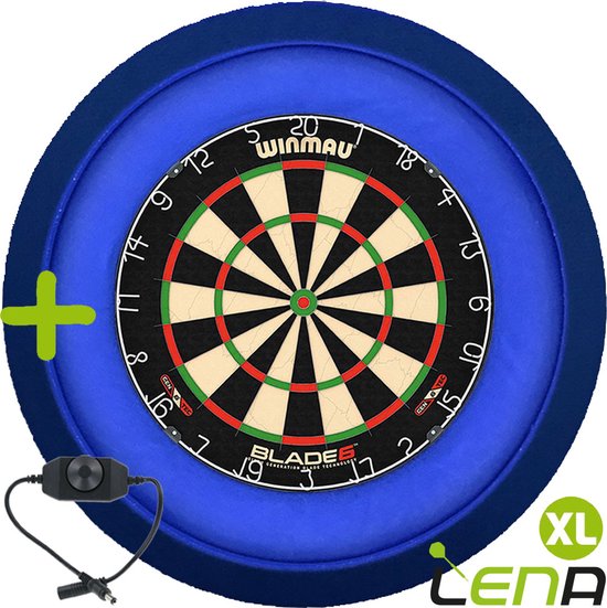 LENA Dartbordverlichting Deluxe XL (Blauw ) + Dimmer van Lena
