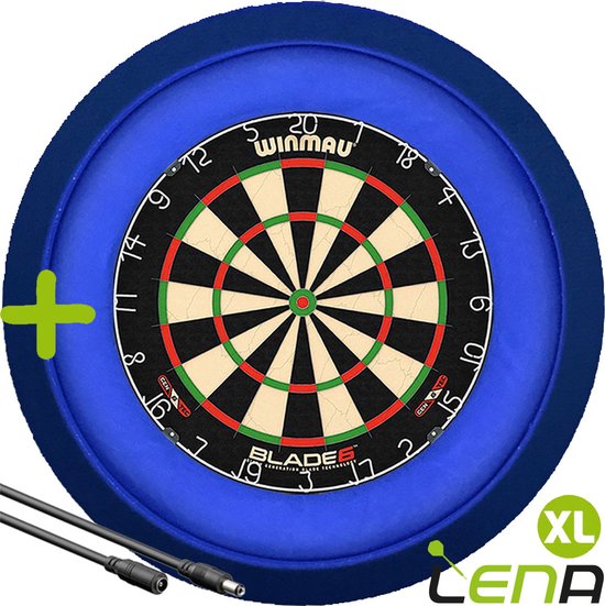 LENA Dartbordverlichting Deluxe XL (Blauw ) + Verlengkabel (2.5m1) van Lena