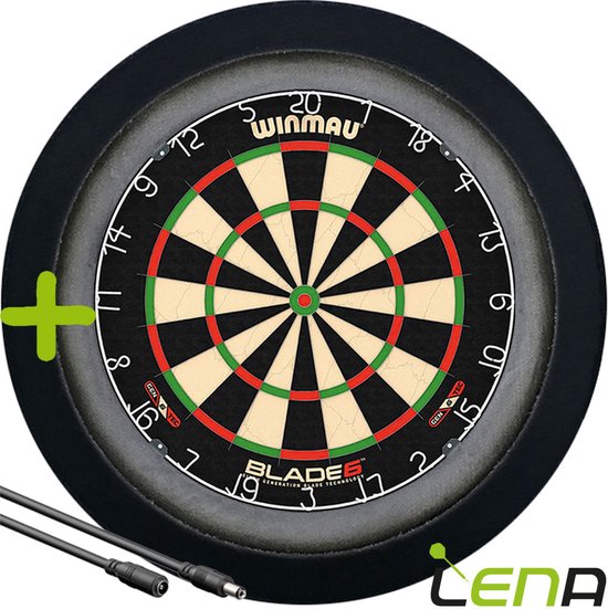 LENA Dartbordverlichting Deluxe (Zwart ) + Verlengkabel (2.5m1) van Lena