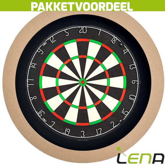 Lena Professional Dartbord + Lena Dartbordverlichting Basic (Plain) van Lena