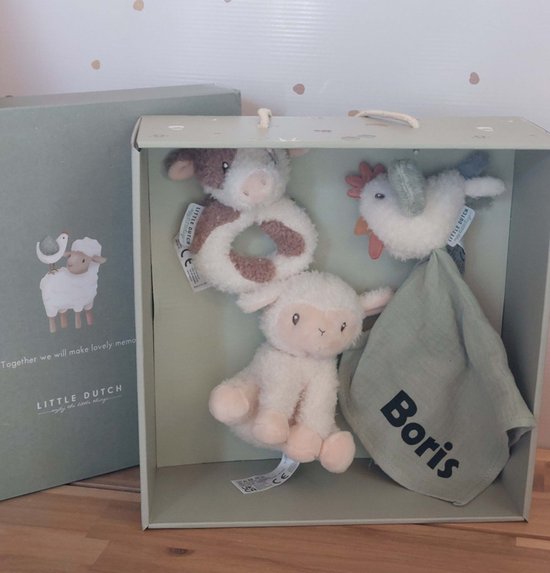 Little Dutch Giftset Little Farm met naam gepersonaliseerd,Little Dutch cadeauset Little Farm Little Dutch geschenkset boerderij Little Dutch boerderij giftset 0+ van Merkloos