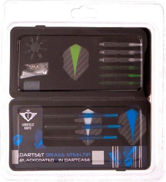 Longfield dartpijlen set in etui van Longfield