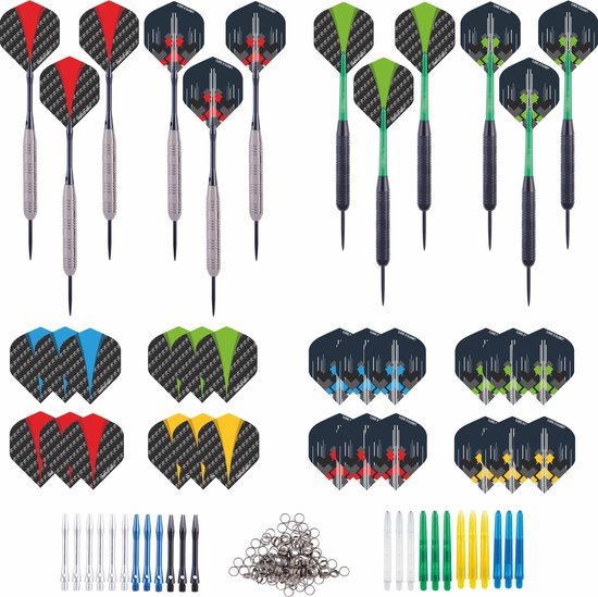Longfield darts 4 sets steeltip brass tungsten look 23 gram van Longfield