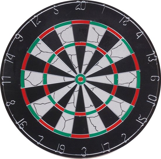 Longfield Darts - Dartbord flocked 2,5 cm dik, incl 6 darts van Longfield