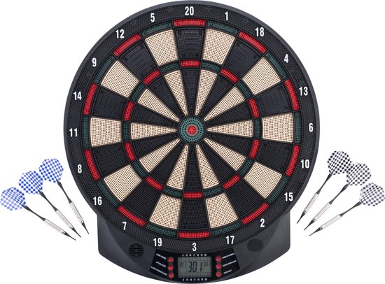 Longfield Darts -Elektronisch dartboard met 6 softtip pijlen en diverse spelvarianten van Longfield