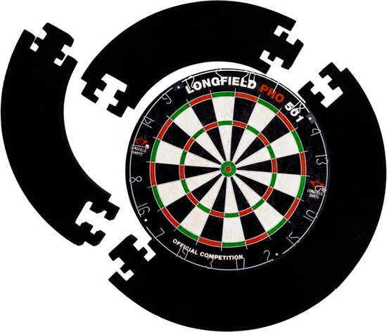 Longfield Darts - Surround in 4 delen - zwart van Longfield