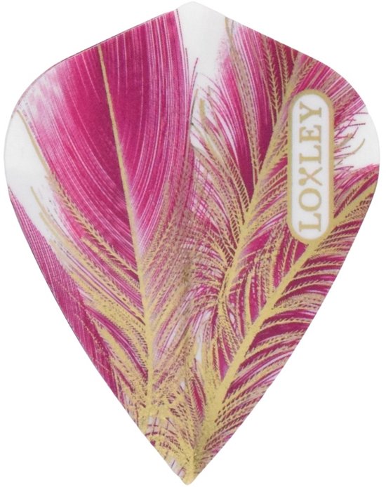 Loxley Feather Purple & Gold Kite - Dart Flights van Merkloos