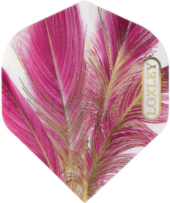 Loxley Feather Purple & Gold NO2 - Dart Flights van Merkloos