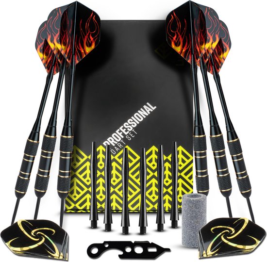 Lumora - Professionele Dartpijlen Set van 6 stuks - met Shafts, Flights en Puntslijper - 23 gram Darts met Extra Onderdelen - Cadeau voor Man van Lumora