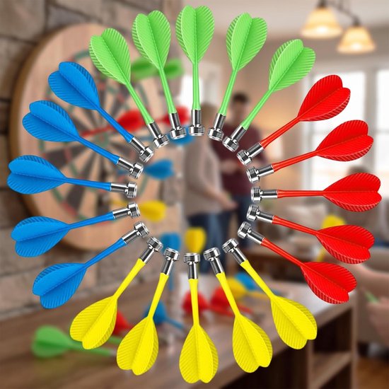 Magnetische Dartpijlen Set van 20 Stuks - Indoor Spel Accessoires voor Gezinnen en Arcade Bars, Geschikt voor Kinderen en Volwassenen