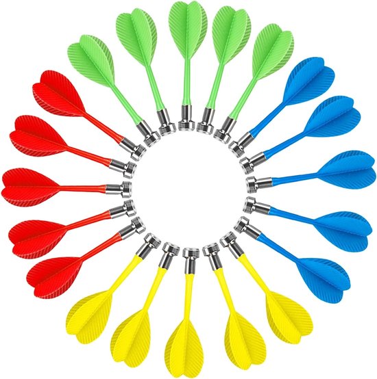 Magnetische Dartpijlen Set van 20 Stuks voor Binnen - Ideaal voor Gezinnen en Spelletjesavonden, Inclusief Kleurrijke Pijlen en Accessoires
