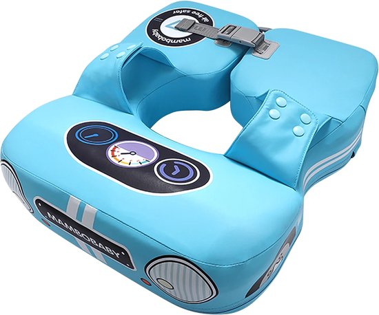 mambo baby float - baby zwemband- borst - blauw - auto - drijfband - zwemvest - baby - peuter - 8 maanden tot 4 jaar van Merkloos