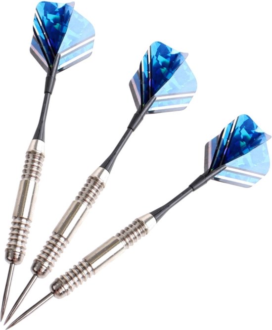 Masterdarts 3 Dartpijlen - 24 grams - Zwart/Blauw - Complete Set van Master