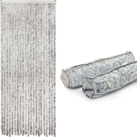 MaxxHome Kattenstaart Vliegengordijn - Deurgordijn - 100x230cm - Grijs van MaxxHome