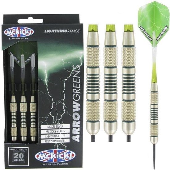 McKicks Arrow Greens Silver 20 gram - Dartpijlen van McKicks