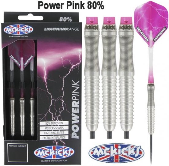 McKicks Power Pink 80% Dartpijlen 22 - 24 Gram - 22 gram van McKicks