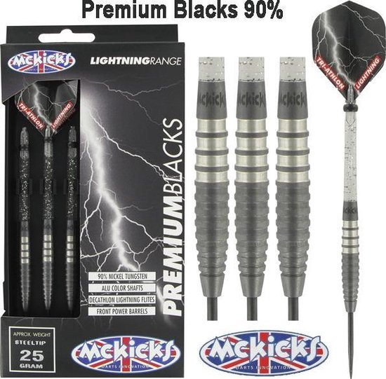 McKicks Premium Black Titanium 90% - Dartpijlen - 21 Gram van McKicks